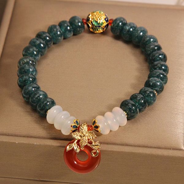 green aventurine bracelet stone texture close up