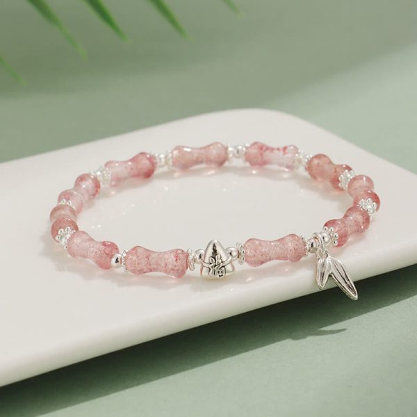 Green Jade Bamboo Bracelet – Dragonfly Luck & Growth Crystal Jewelry