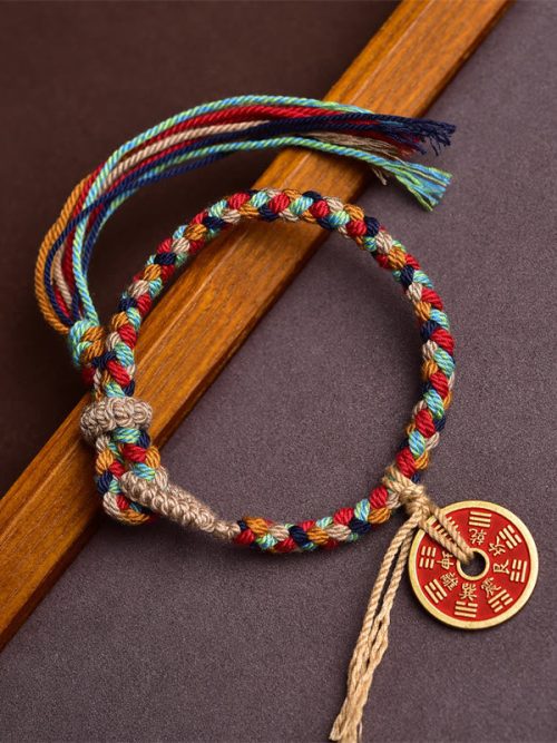 Braided Lucky Bracelet Wealth Feng Shui Charm.jpg Lucky Wealth Bracelet Handmade Braided Feng Shui Jewelry