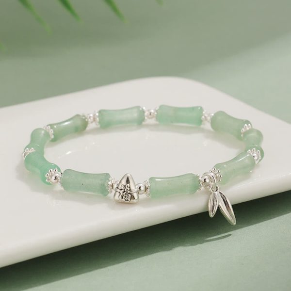 Green Jade Bamboo Bracelet – Dragonfly Luck & Growth Crystal Jewelry