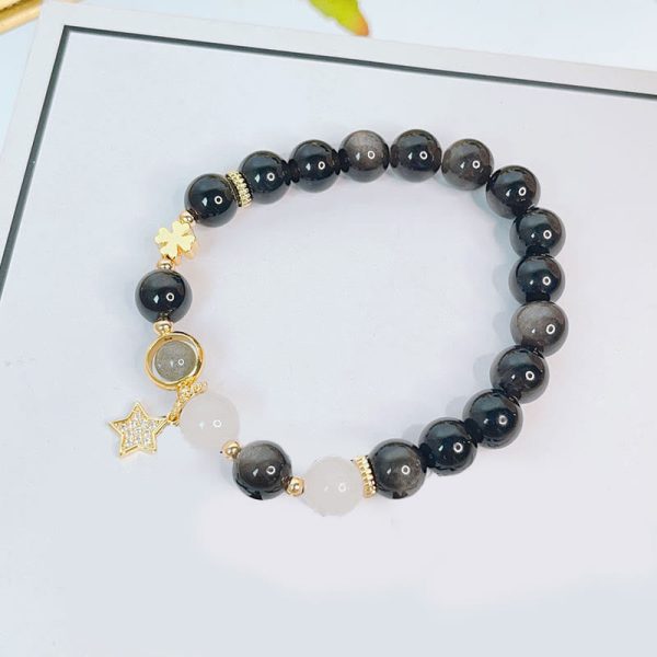14c787efe7dde7208d2cdcee2fbb18d6.jpg Obsidian Zodiac Buddha Bracelet β Protection & Karma Energy