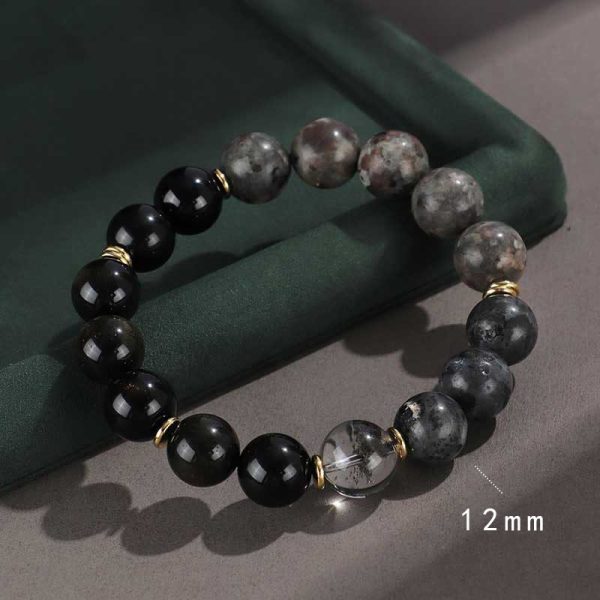 1726124871_f751befe-07e7-49d1-bad3-f94fe1d358b8.jpg Black Obsidian Tiger Eye Bracelet – Natural Gemstone Triple Protection Crystal Bracelet for Men Women, Strength & Grounding