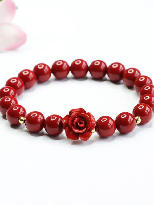 cinnabar rose bracelet love protection energy blessing bracelet