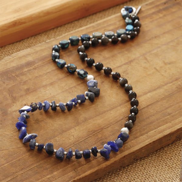 Lapis Lazuli & Obsidian Bracelet – Protection & Calm Energy