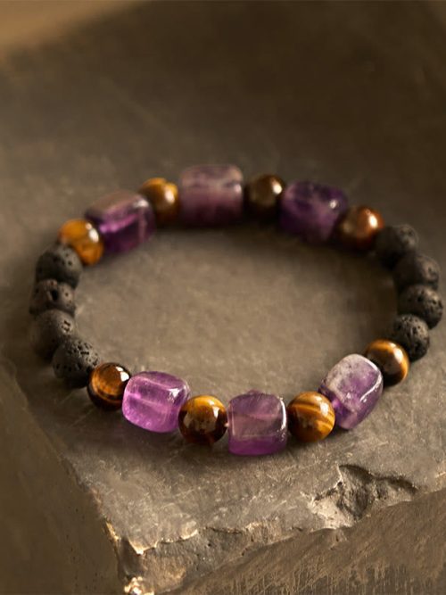 Lava Stone Multi Stone Energy Healing Bracelet.jpg lava stone energy bracelet multi stone protection grounding balance bracelet