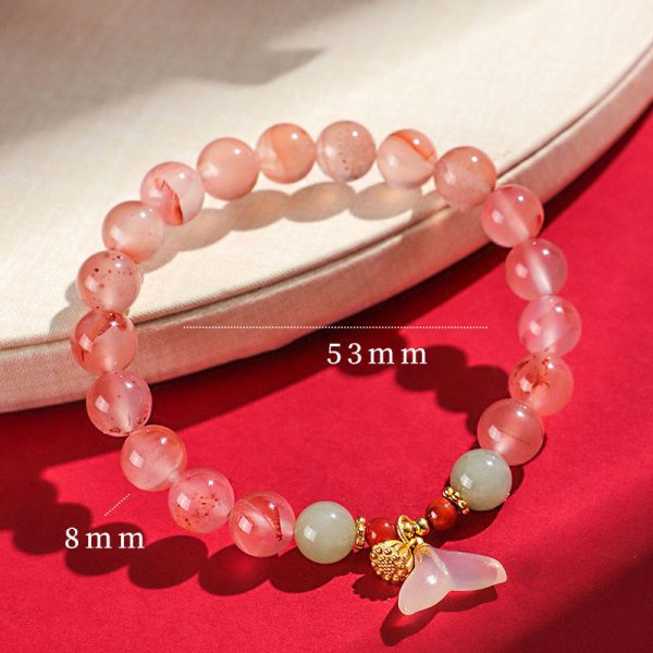 Red Agate Orchid Bracelet – Hetian Jade Luck & Transformation