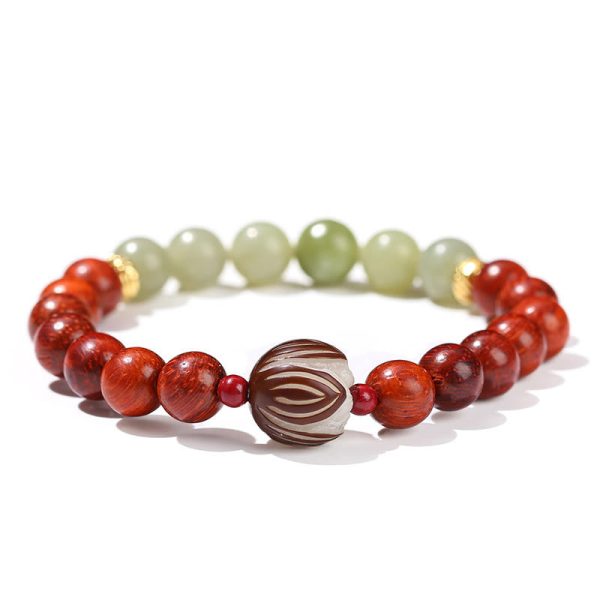 Wood & Jade Energy Bracelet – Five Elements Balance & Growth