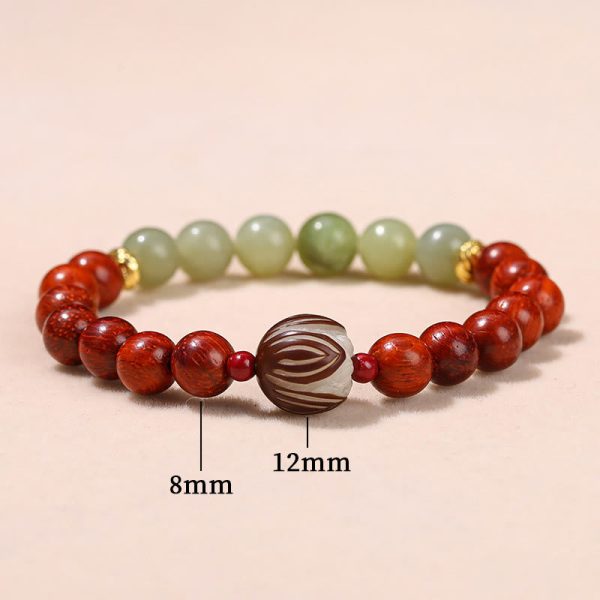 Wood & Jade Energy Bracelet – Five Elements Balance & Growth