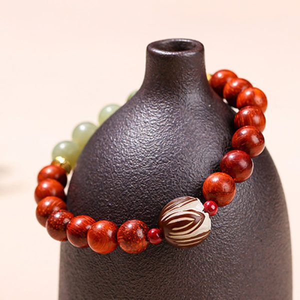 Wood & Jade Energy Bracelet – Five Elements Balance & Growth