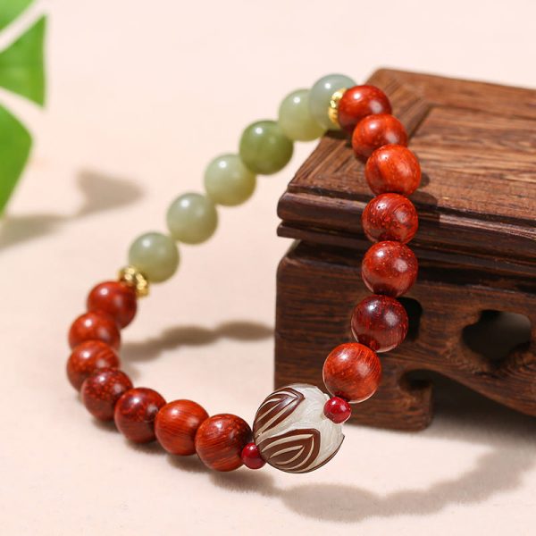 Wood & Jade Energy Bracelet – Five Elements Balance & Growth