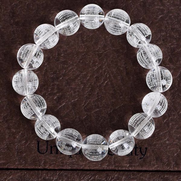 1732082680.jpg Clear Quartz Crystal Sutra Bracelet – Natural Healing Stone Bead Bracelet for Purification, Protection & Energy Cleansing