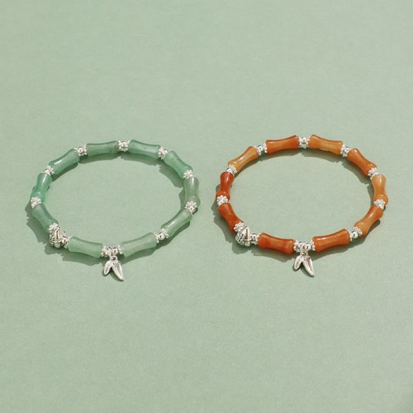 Green Jade Bamboo Bracelet – Dragonfly Luck & Growth Crystal Jewelry