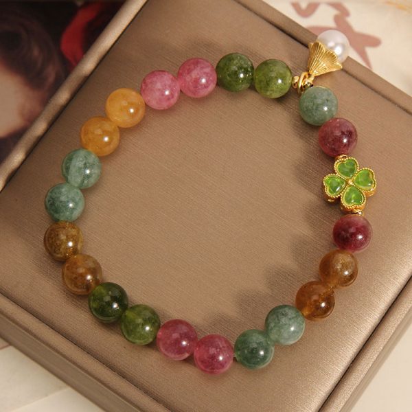 28bedce48707fdca3fe8452077ebc70a.jpg Tourmaline Lucky Clover Bracelet – Love & Energy Balance Jewelry