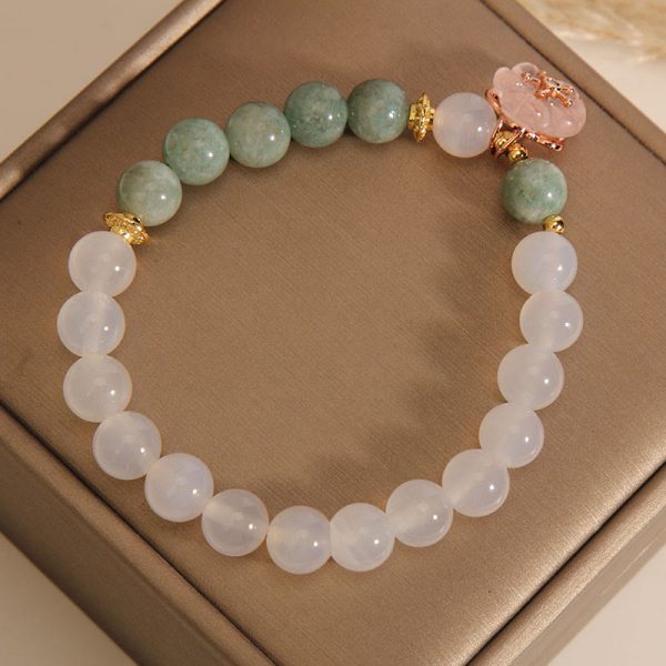 Green Aventurine White Jade Bracelet – Love Energy & Calm Balance