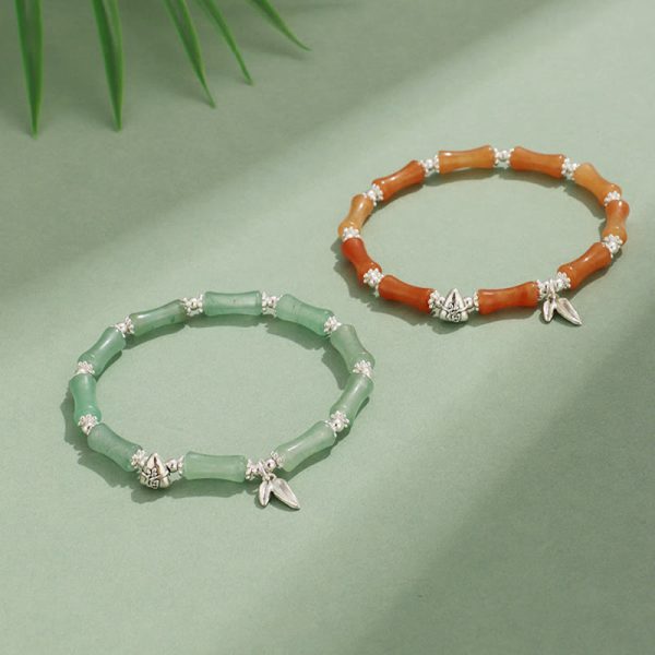 Green Jade Bamboo Bracelet – Dragonfly Luck & Growth Crystal Jewelry