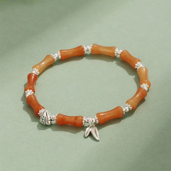 Green Jade Bamboo Bracelet – Dragonfly Luck & Growth Crystal Jewelry