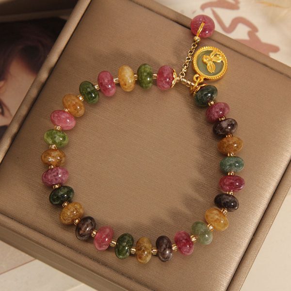 tourmaline buddha bracelet worn on wrist daily wear