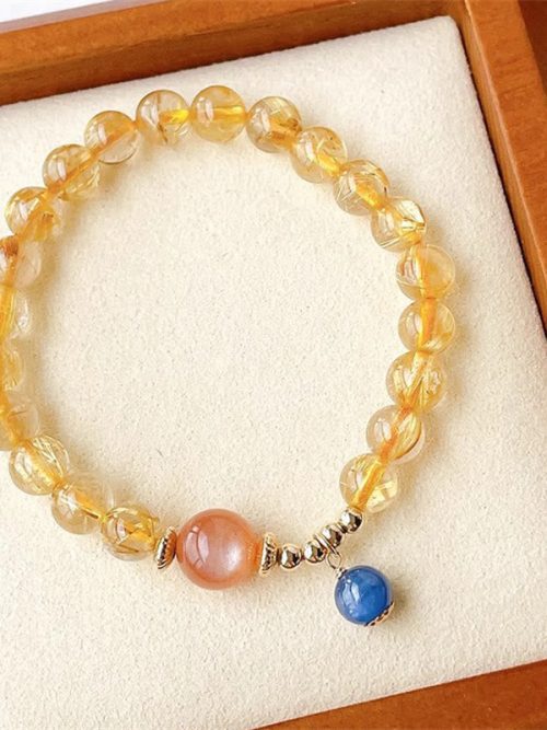 Citrine Wealth Bracelet Golden Crystal Abundance Jewelry