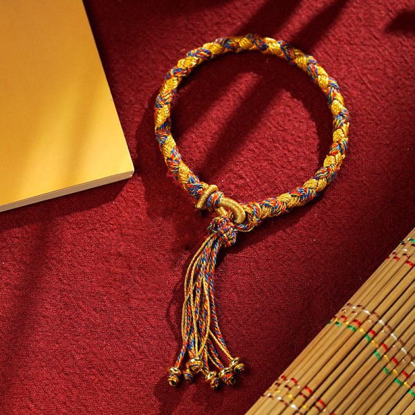 647a0158056484fcbe74f79b44bdb3f3.jpg Tibetan Prayer Wheel Bracelet – Six Mantra Protection Cord