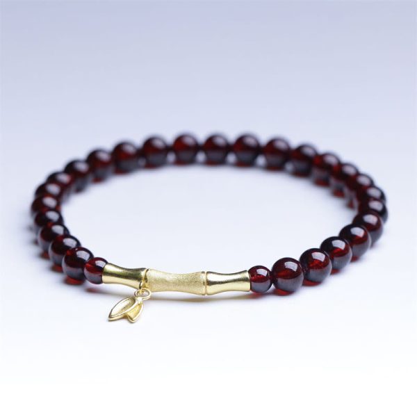 Garnet Love Bracelet – Bamboo Energy & Passion Crystal Jewelry