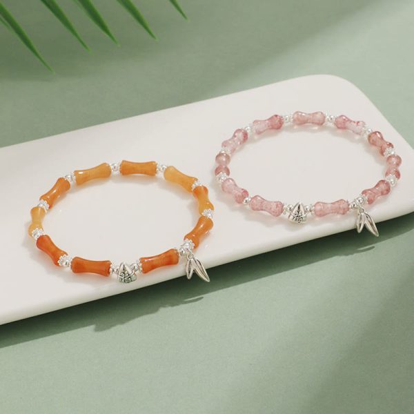 Green Jade Bamboo Bracelet – Dragonfly Luck & Growth Crystal Jewelry