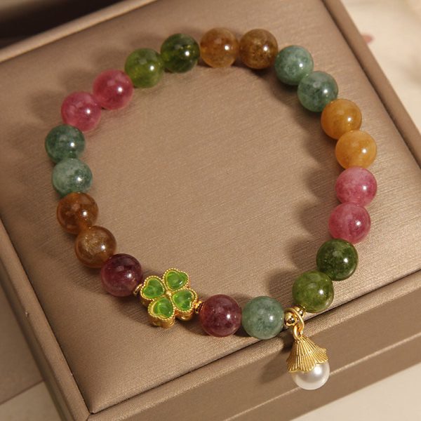 9011e17dc58ec5a40d25842ca11d2797.jpg Tourmaline Lucky Clover Bracelet – Love & Energy Balance Jewelry