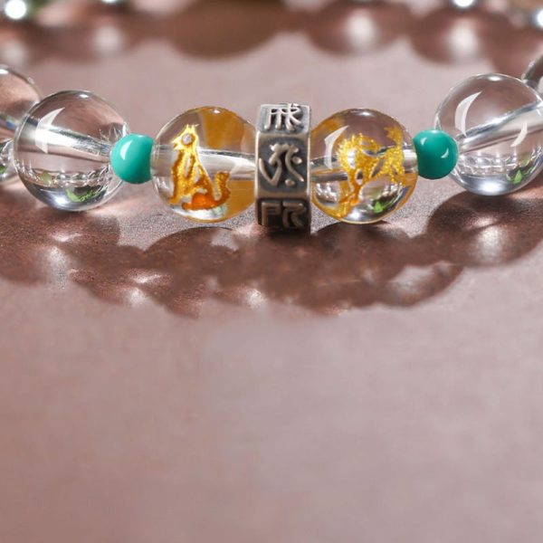 Clear Quartz Energy Bracelet – Mantra Healing Crystal Jewelry