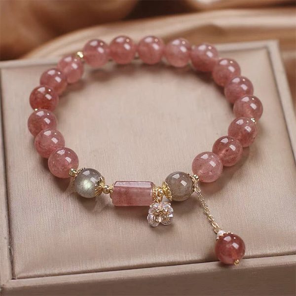 a0bb4ccc-e986-496e-a74c-916fcab71d74.jpg Strawberry Quartz Love Bracelet – Rose Crystal Healing Jewelry