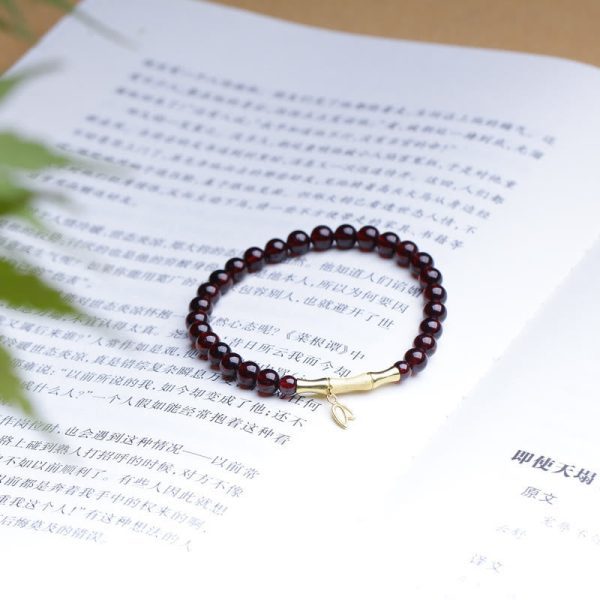 Garnet Love Bracelet – Bamboo Energy & Passion Crystal Jewelry