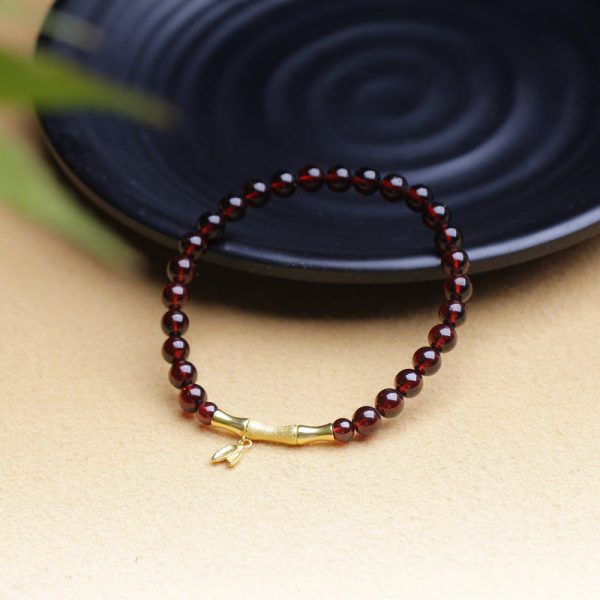 Garnet Love Bracelet – Bamboo Energy & Passion Crystal Jewelry