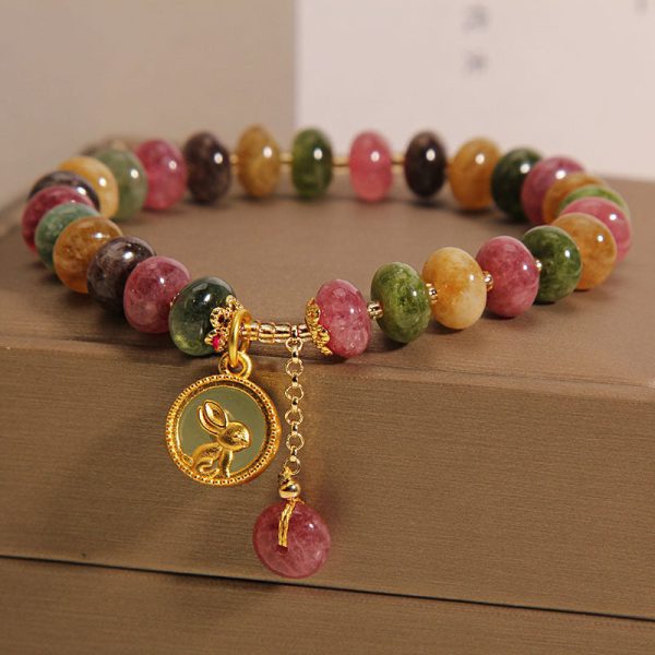 tourmaline buddha multi color crystal bracelet energy healing