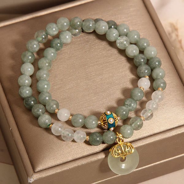 green jade buddha bracelet worn on wrist protection