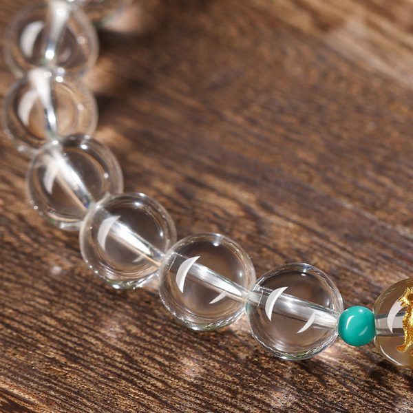 Clear Quartz Energy Bracelet – Mantra Healing Crystal Jewelry