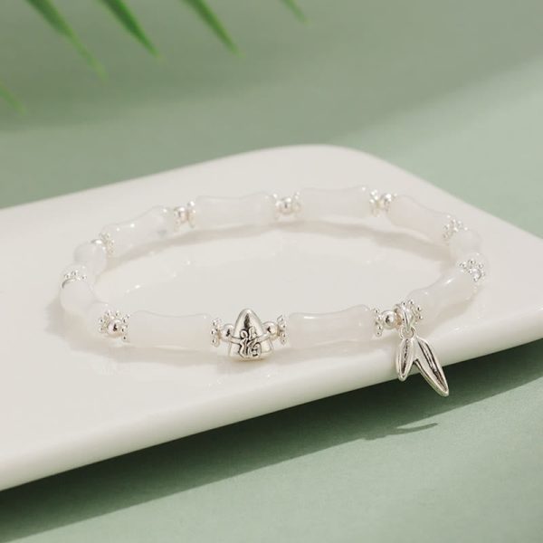 Green Jade Bamboo Bracelet – Dragonfly Luck & Growth Crystal Jewelry